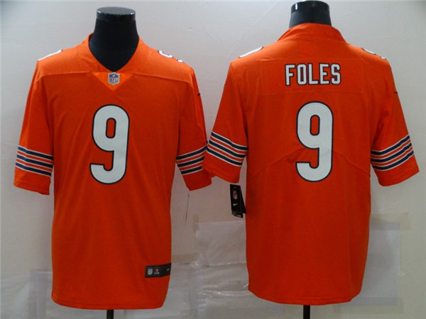 Men's Chicago Bears #9 Nick Foles Nike Orange Alternate Game Jersey