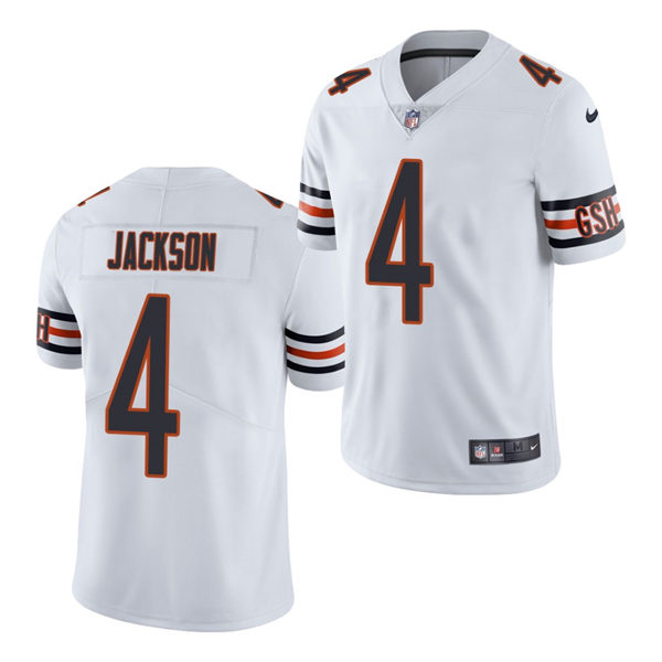 Men's Chicago Bears #4 Eddie Jackson Nike White Vapor Limited Jersey Men's Chicago Bears #4 Eddie Jackson Nike White Vapor Limited Jersey
