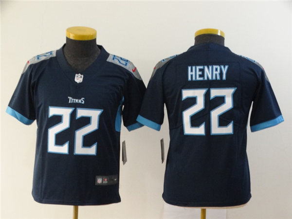 Youth Tennessee Titans #22 Derrick Henry Stitched Nike Navy Jersey Youth Tennessee Titans #22 Derrick Henry Stitched Nike Navy Jersey