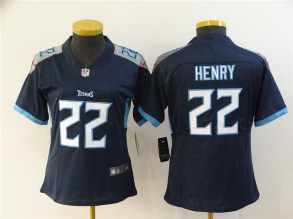 Womens Tennessee Titans #22 Derrick Henry Stitched Nike Navy Jersey