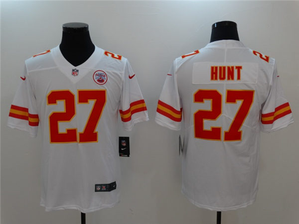 Men's Kansas City Chiefs Retired Player #27 Clark Hunt Nike White Vapor Untouchable Jersey