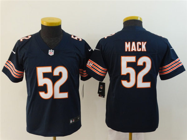 Youth Chicago Bears #52 Khalil Mack Nike Navy Game Jersey