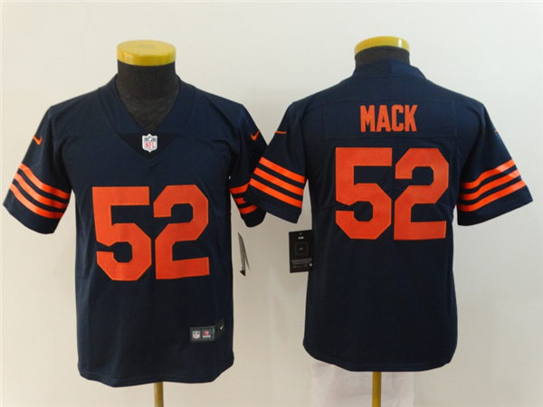Youth Chicago Bears #52 Khalil Mack Nike Navy Orange Alternate Jersey