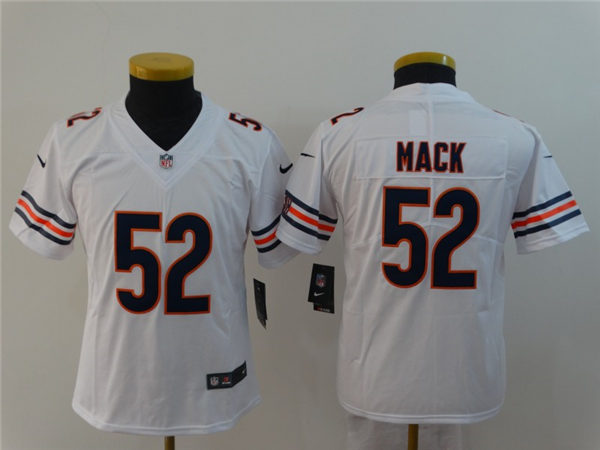 Youth Chicago Bears #52 Khalil Mack Nike White Game Jersey