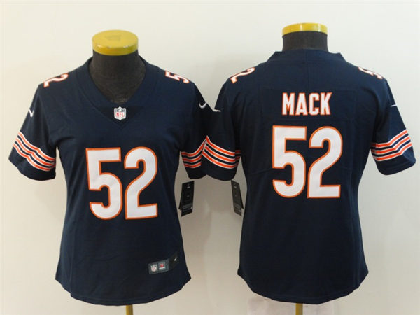 Women's Chicago Bears #52 Khalil Mack Nike Navy Game Jersey