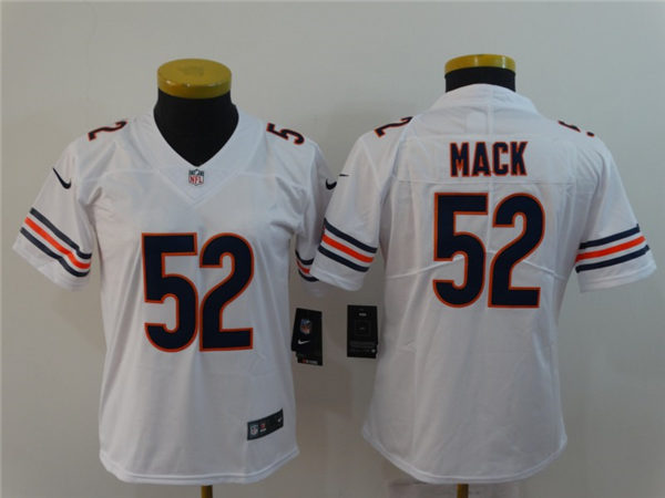 Women's Chicago Bears #52 Khalil Mack Nike White Game Jersey