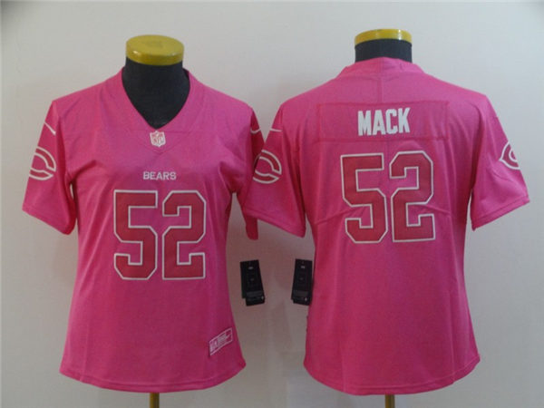 Women's Chicago Bears #52 Khalil Mack Nike Pink Jersey