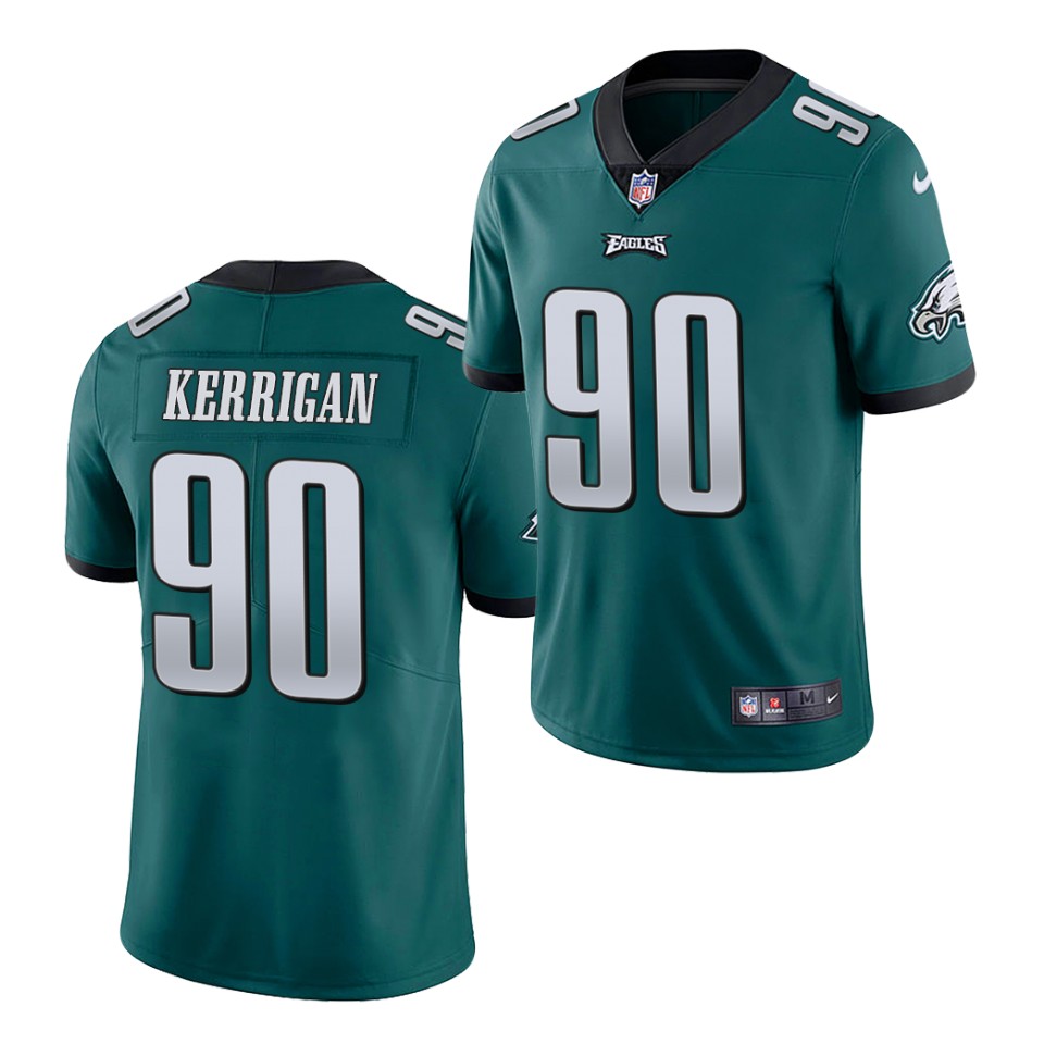 Mens Philadelphia Eagles #90 Ryan Kerrigan Nike Midnight Green Vapor Limited Jersey Mens Philadelphia Eagles #90 Ryan Kerrigan Nike Midnight Green Vapor Limited Jersey