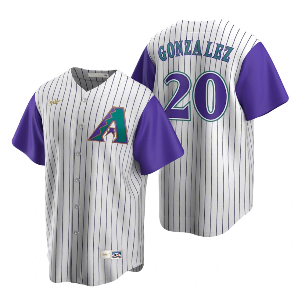 Youth Arizona Diamondbacks 20 Luis Gonzalez Nike Cream Cooperstown Collection Jersey