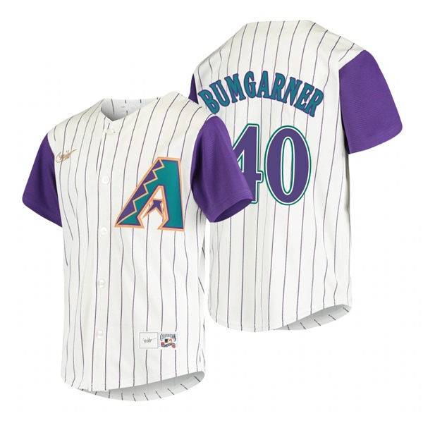 Womens Arizona Diamondbacks #40 Madison Bumgarner Nike Cream Cooperstown Collection Jersey