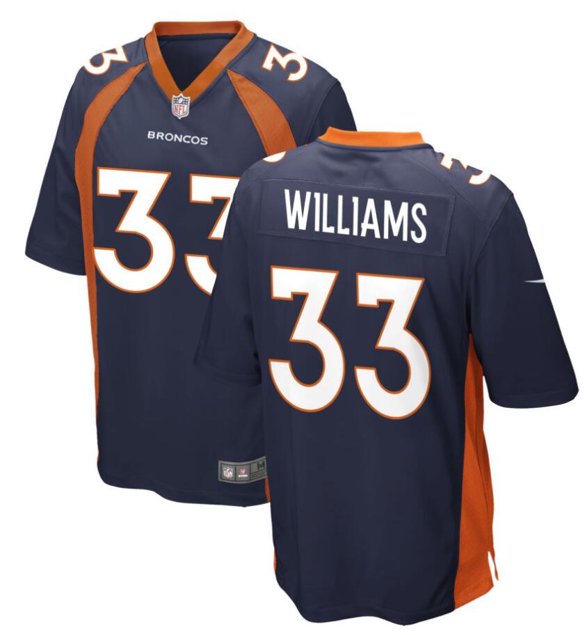 Men's Denver Broncos #33 Javonte Williams Navy Nike NFL Vapor Untouchable Limited Jersey