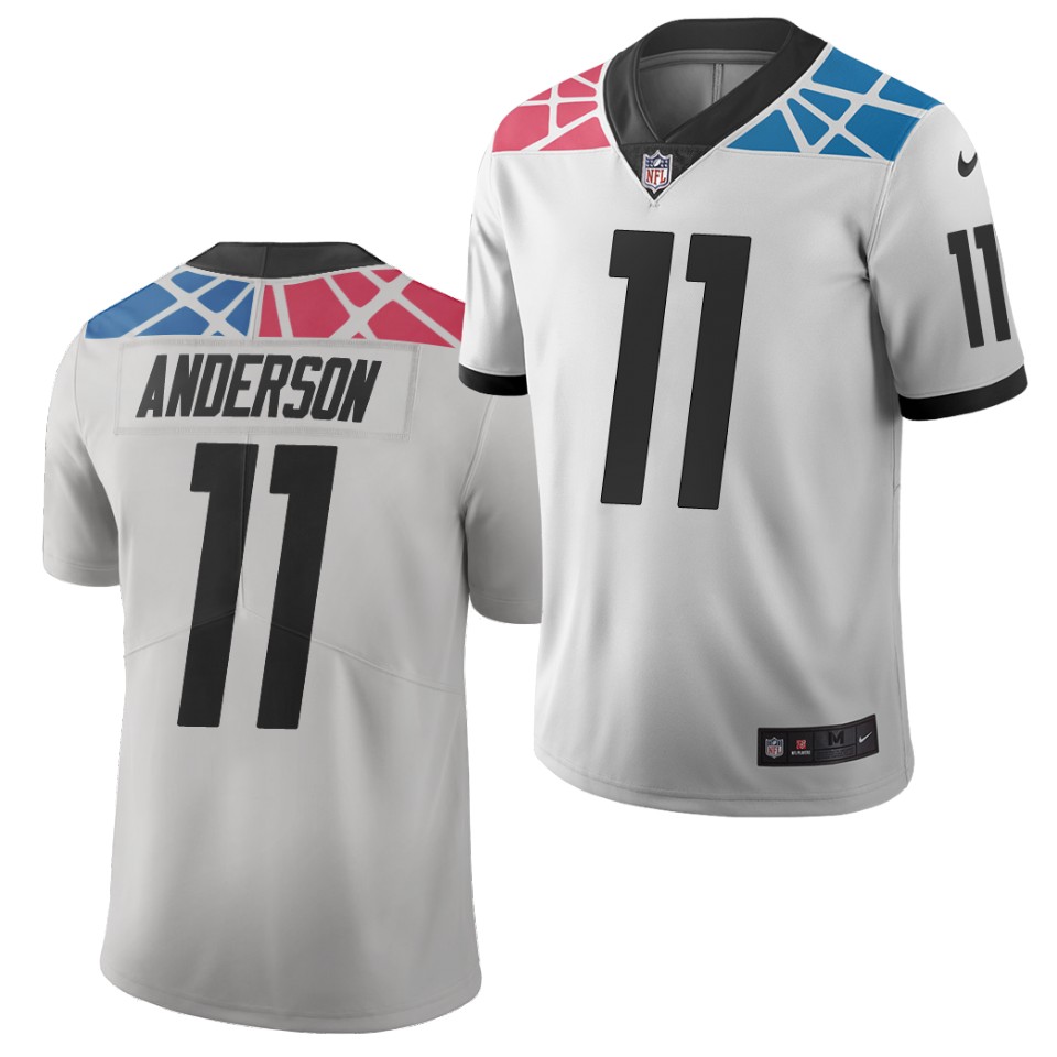 Men's Denver Broncos #11 Robby Anderson Nike 2021 White City Edition Vapor Limited Jersey