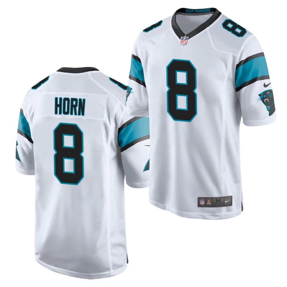 Men's Carolina Panthers #8 Jaycee Horn White Nike NFL Vapor Untouchable Limited Jersey