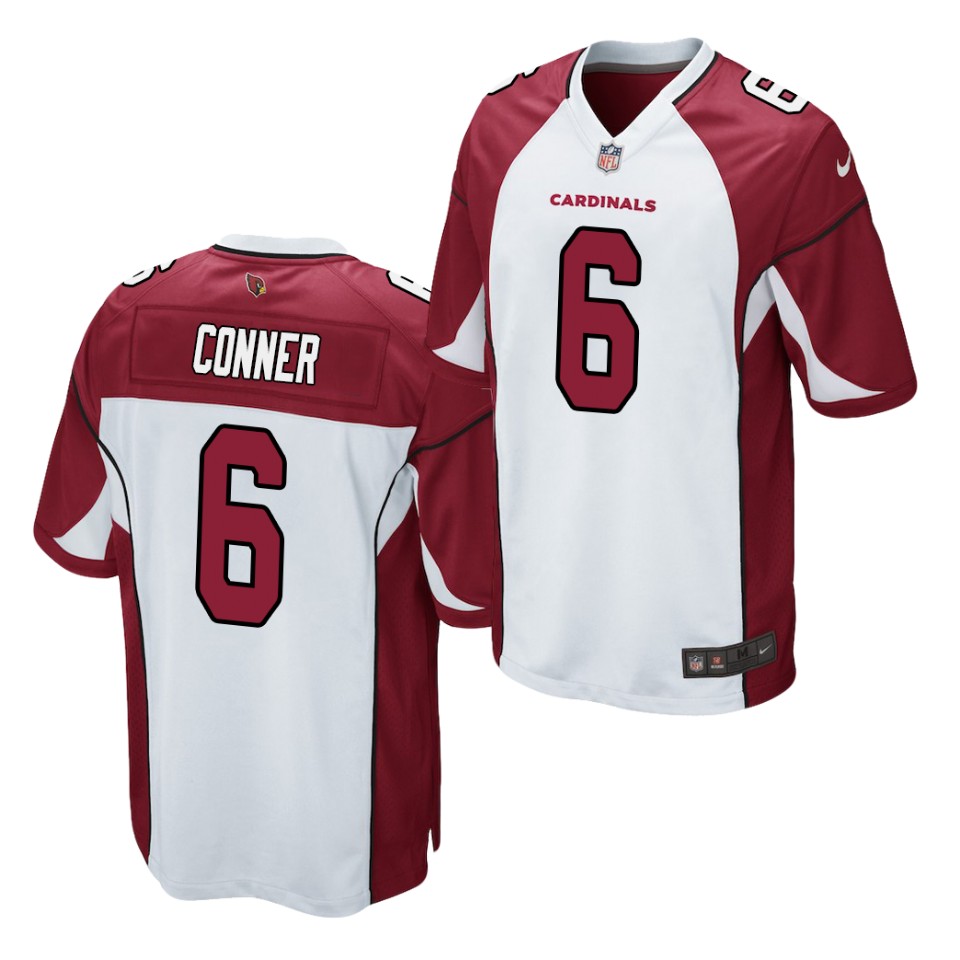 Mens Arizona Cardinals #6 James Conner Nike White Vapor Limited Jersey
