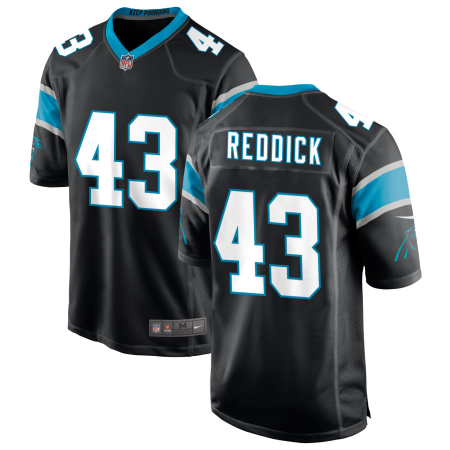 Mens Carolina Panthers #43 Haason Reddick Nike Black Vapor Limited Jersey