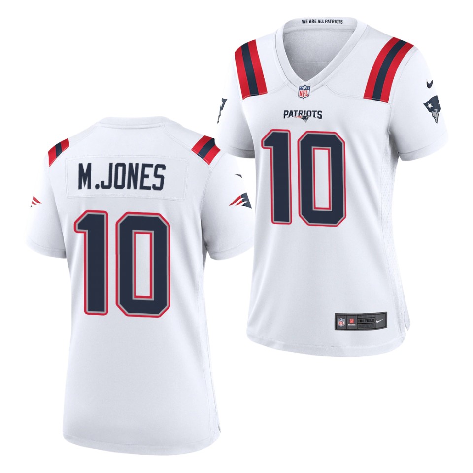 Women's New England Patriots #10 Mac Jones White Nike Legend Player Limited Jersey
