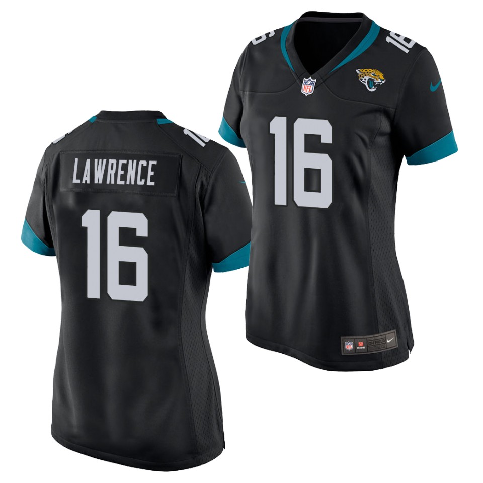 Women's Jacksonville Jaguars #16 Trevor Lawrence Nike Black Alternate Limited Jersey Women's Jacksonville Jaguars #16 Trevor Lawrence Nike Black Alternate Limited Jersey