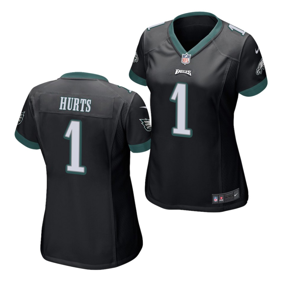 Women's Philadelphia Eagles #1 Jalen Hurts Nike Black Limited Jersey Women's Philadelphia Eagles #1 Jalen Hurts Nike Black Limited Jersey