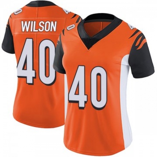 Women's Cincinnati Bengals #40 Brandon Wilson Nike Orange Jersey