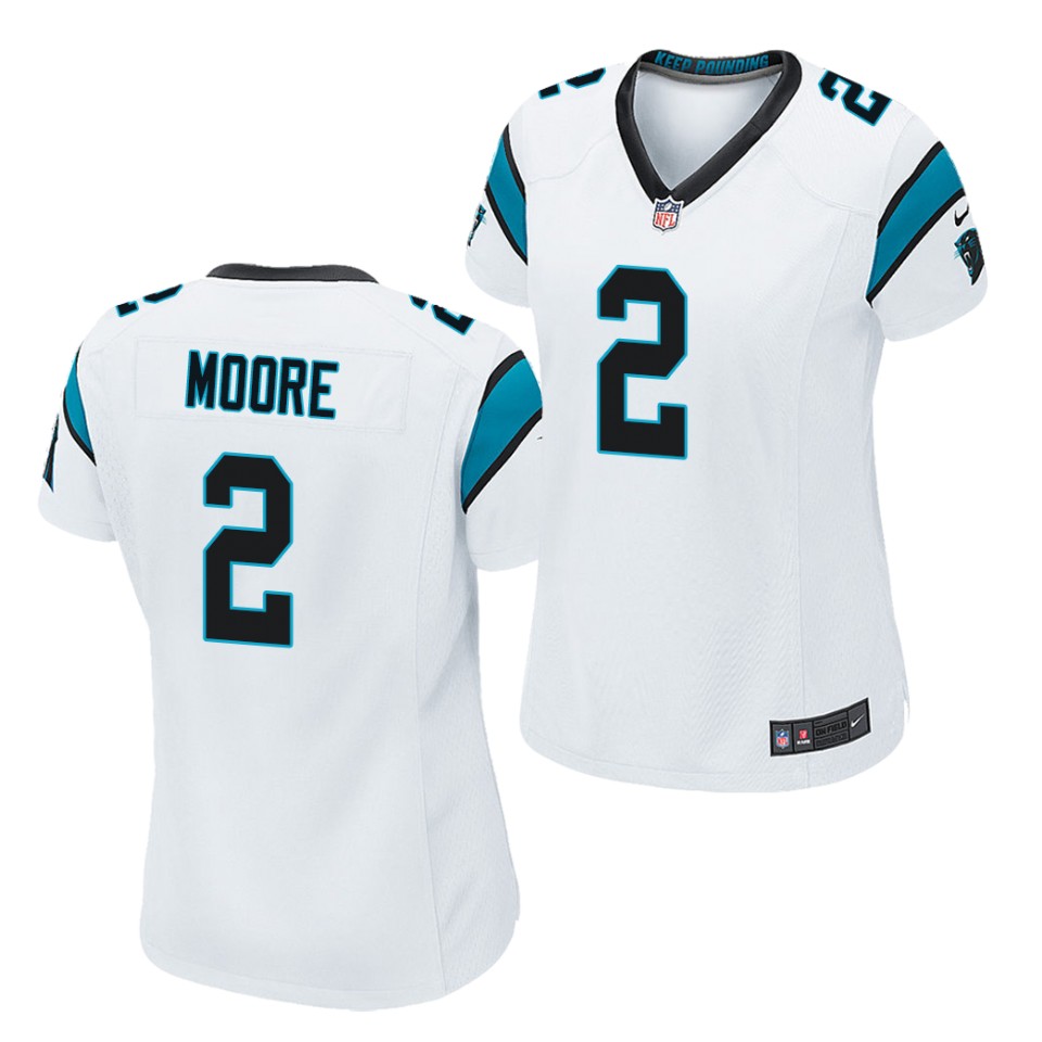 Women's Carolina Panthers #2 D. J. Moore White Nike NFL Vapor Untouchable Limited Jersey