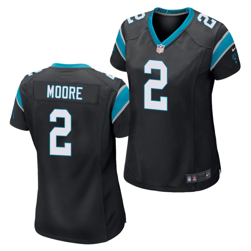 Women's Carolina Panthers #2 D. J. Moore Black Nike NFL Vapor Untouchable Limited Jersey