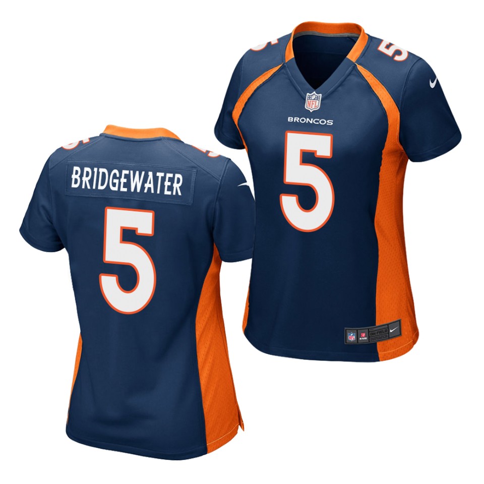 Women's Denver Broncos #5 Teddy Bridgewater avy Nike NFL Vapor Untouchable Limited Jersey