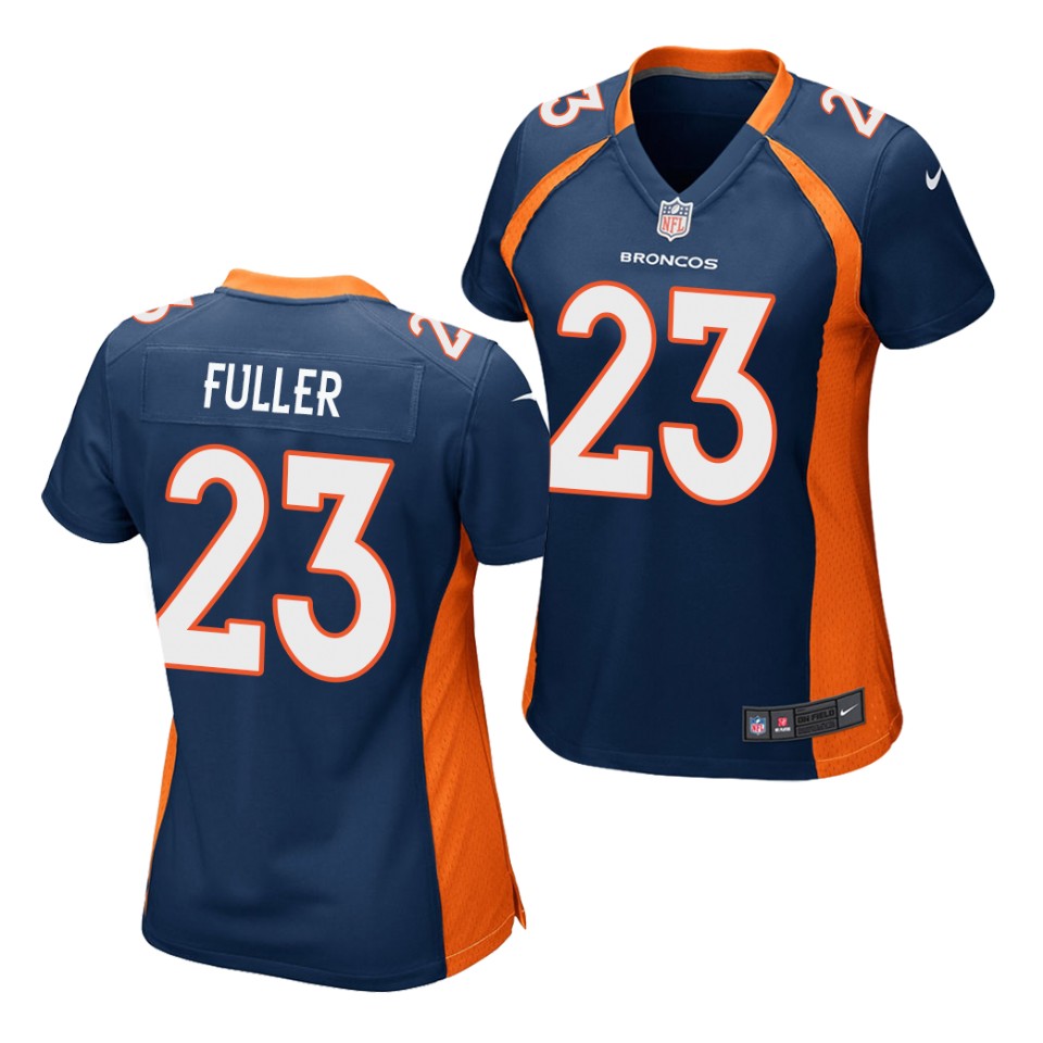 Women's Denver Broncos #23 Kyle Fuller avy Nike NFL Vapor Untouchable Limited Jersey