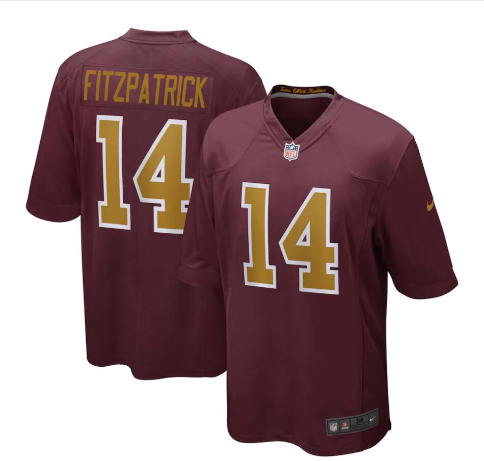 Men's Washington Football Team #14 Ryan Fitzpatrick Nike Burgundy Alternate Player Game Jersey