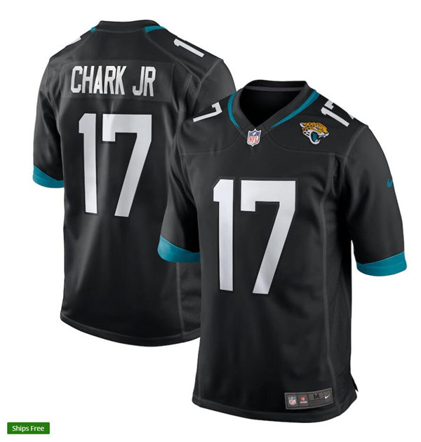 Mens Jacksonville Jaguars #17 D.J. Chark Nike Black Vapor Untouchable Limited Jersey