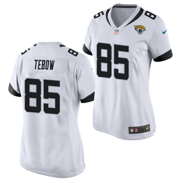 Women's Jacksonville Jaguars #85 Tim Tebow Stitched White Nike Limited Jersey