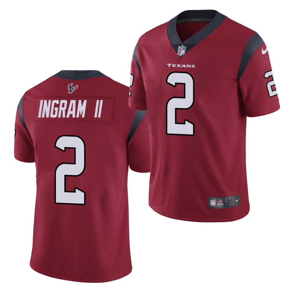 Mens Houston Texans #2 Mark Ingram Jr. Nike Red Vapor Limited Jersey