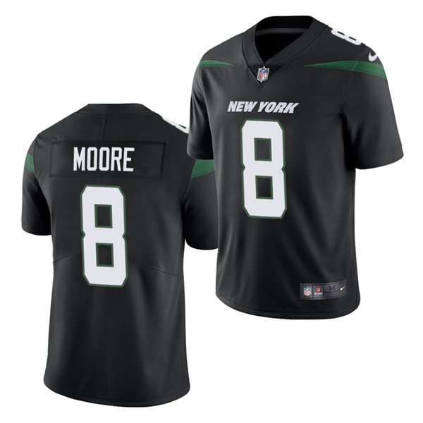 Mens New York Jets #8 Elijah Moore Nike Black Alternate Limited Jersey Mens New York Jets #8 Elijah Moore Nike Black Alternate Limited Jersey