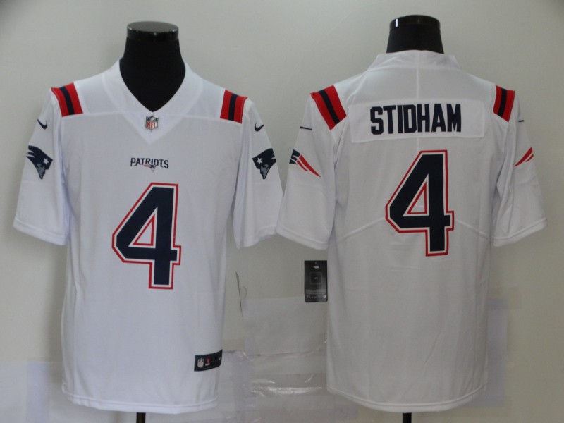 Youth New England Patriots #4 Jarrett Stidham White Nike Vapor Player Limited Jersey