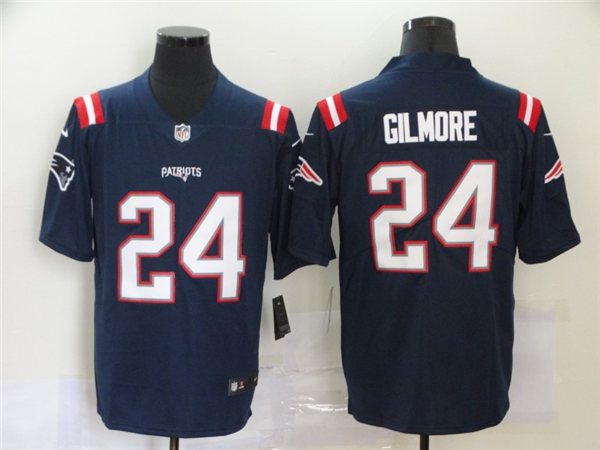 Youth New England Patriots #24 Stephon Gilmore Navy Nike Color Rush Vapor Player Limited Jersey