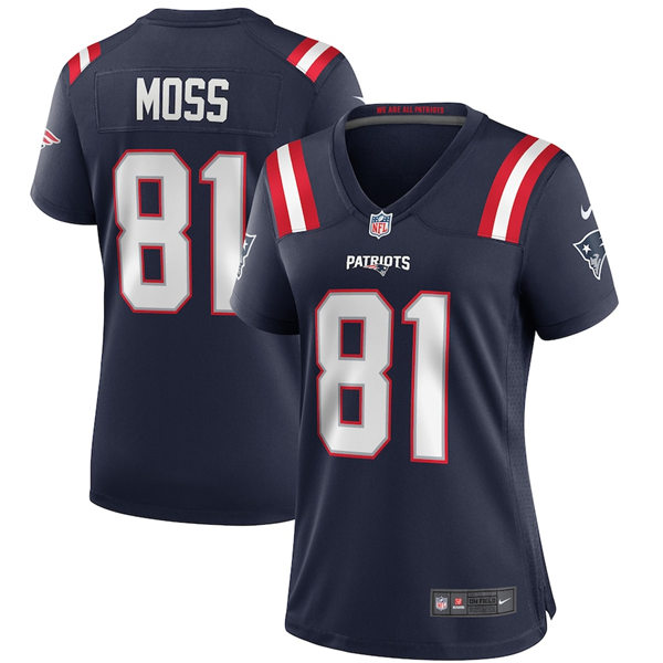Womens New England Patriots Retired Player #81 Randy Moss Navy Nike Color Rush Vapor Player Limited Jersey Womens New England Patriots Retired Player #81 Randy Moss Navy Nike Color Rush Vapor Player Limited Jersey
