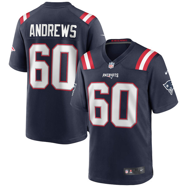Men's New England Patriots David Andrews Navy Nike Color Rush Vapor Player Limited Jersey