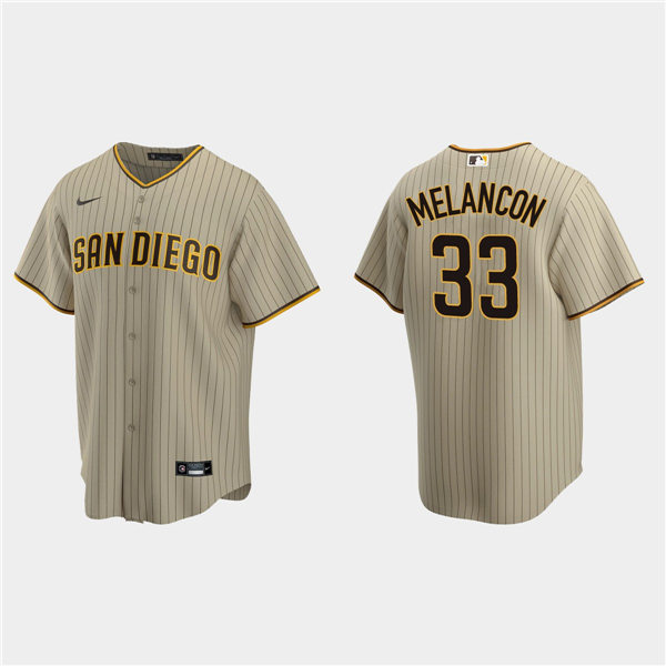 Youth San Diego Padres #33 Mark Melancon Nike Tan Brown Jersey