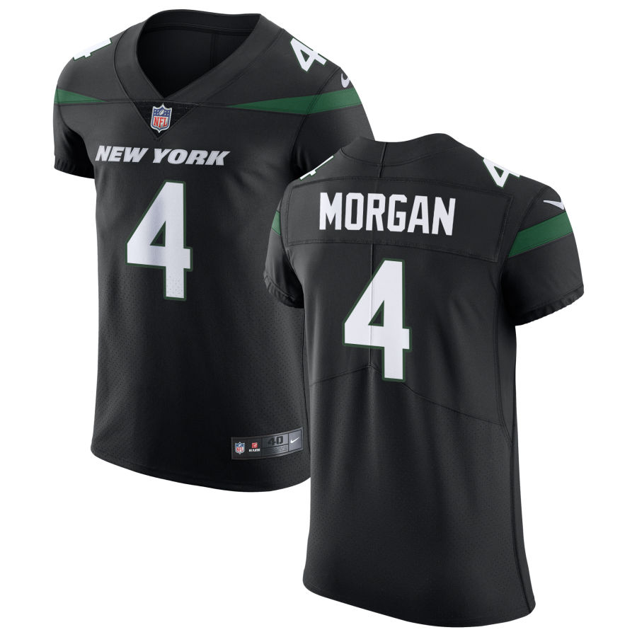 Mens New York Jets #4 James Morgan Nike Black Alternate Limited Jersey