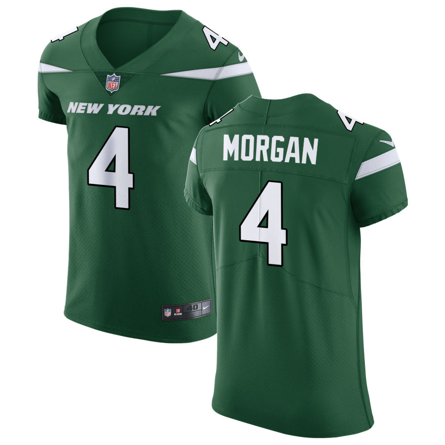 Mens New York Jets #4 James Morgan Nike Gotham Green Vapor Limited Jersey