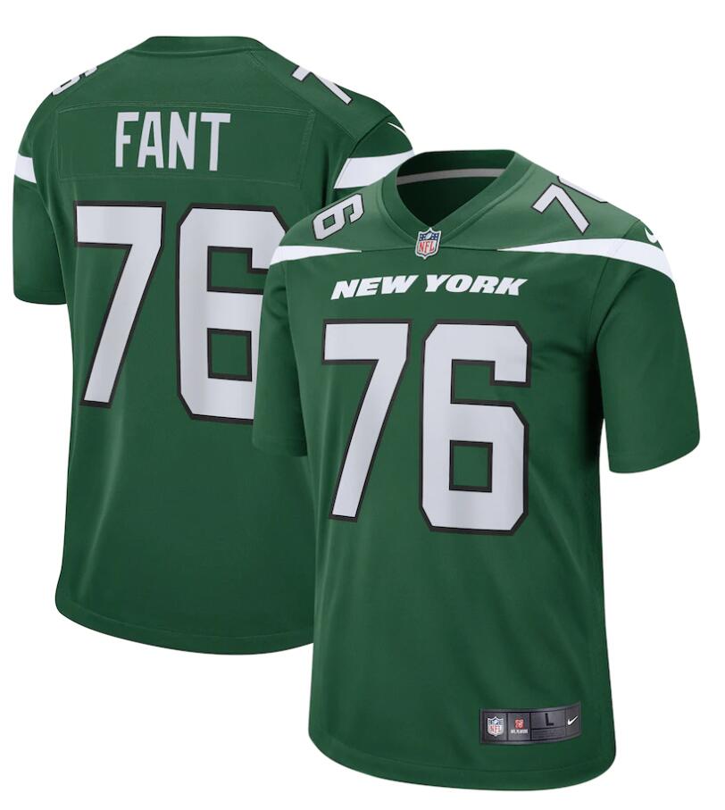 Mens New York Jets #76 George Fant Nike Gotham Green Vapor Limited Jersey