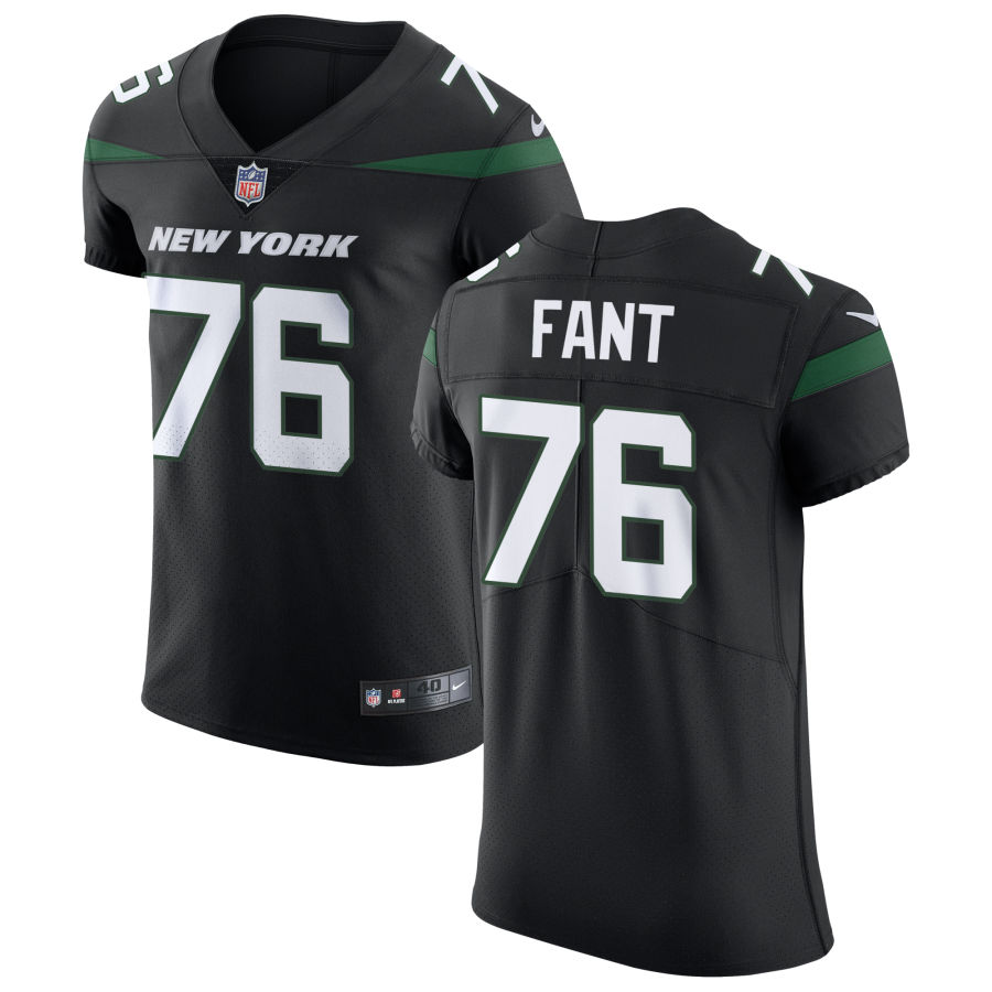 Mens New York Jets #76 George Fant Nike Black Alternate Limited Jersey