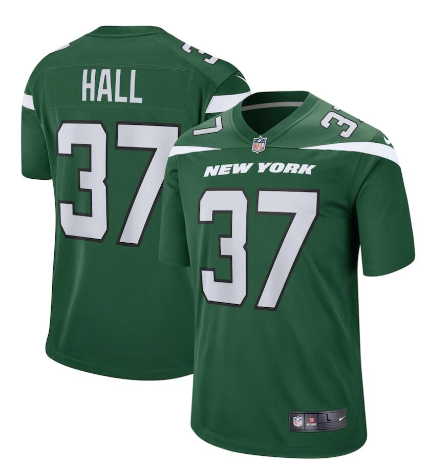 Men's New York Jets Bryce Hall Nike Gotham Green Vapor Limited Jersey