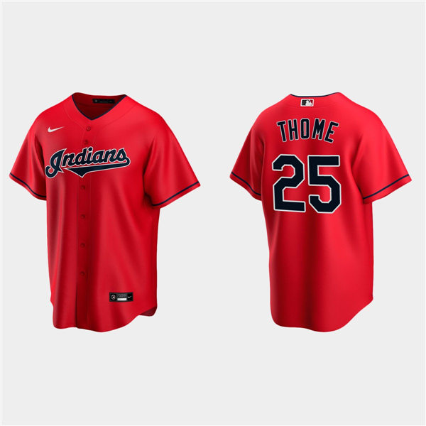 Men's Cleveland Indians Retired Player #25 Jim Thome Nike Red Cool Base Jersey