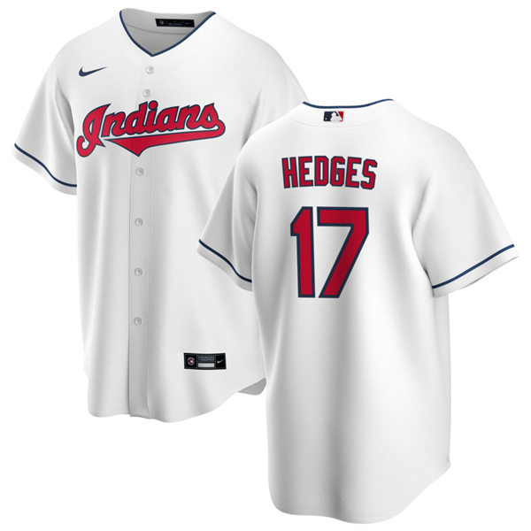 Mens Cleveland Indians #17 Austin Hedges Nike Home White Cool Base Jersey