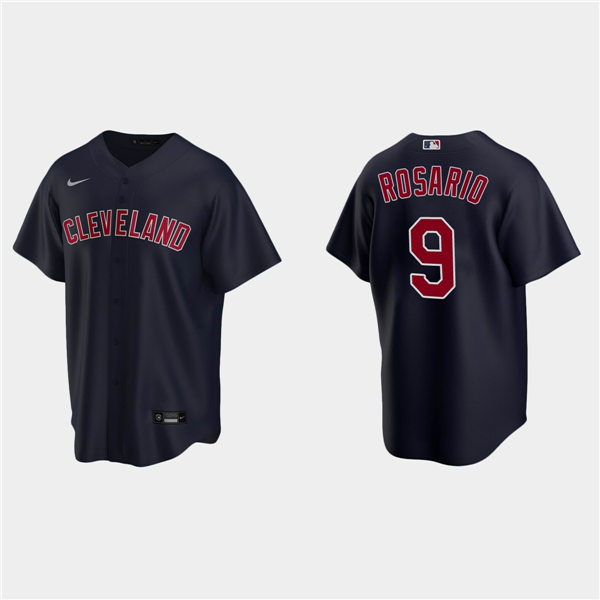 Youth Cleveland Indians #9 Eddie Rosario Nike Navy Alternate Cleveland CoolBase Jersey