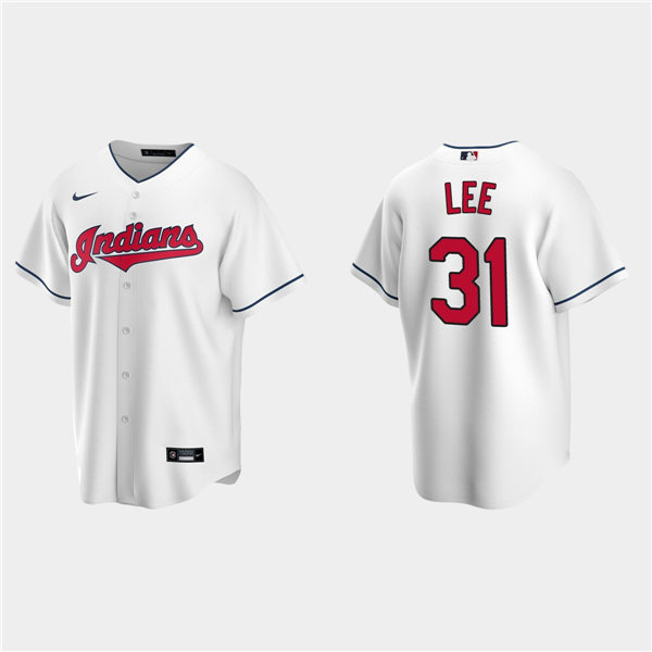 Men's Cleveland Indians Retired Player #31 Cliff Lee Stitched White Nike MLB Cool Base Jersey Men's Cleveland Indians Retired Player #31 Cliff Lee Stitched White Nike MLB Cool Base Jersey