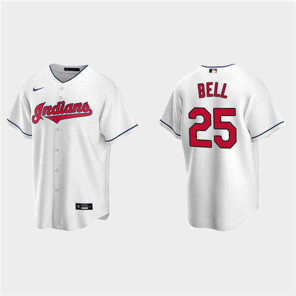 Men's Cleveland Indians Retired Player #25 Buddy Bell Stitched White Nike MLB Cool Base Jersey