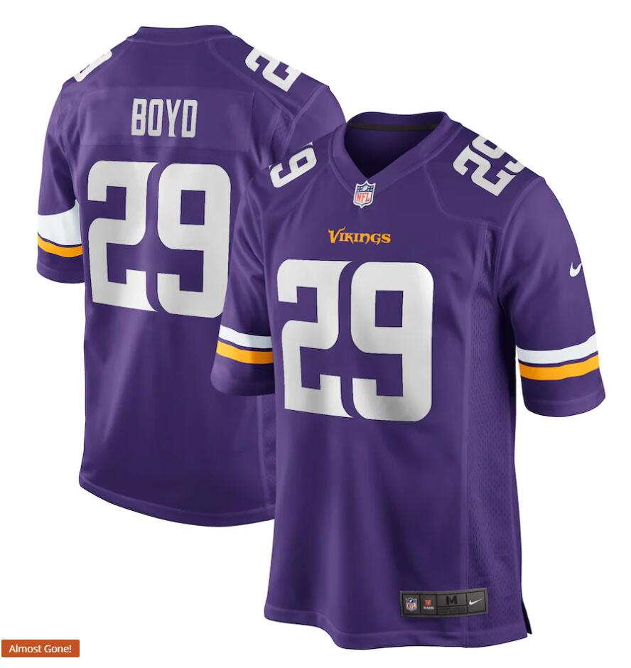 Men's Minnesota Vikings #29 Kris Boyd Nike Purple Vapor Untouchable Limited Jersey