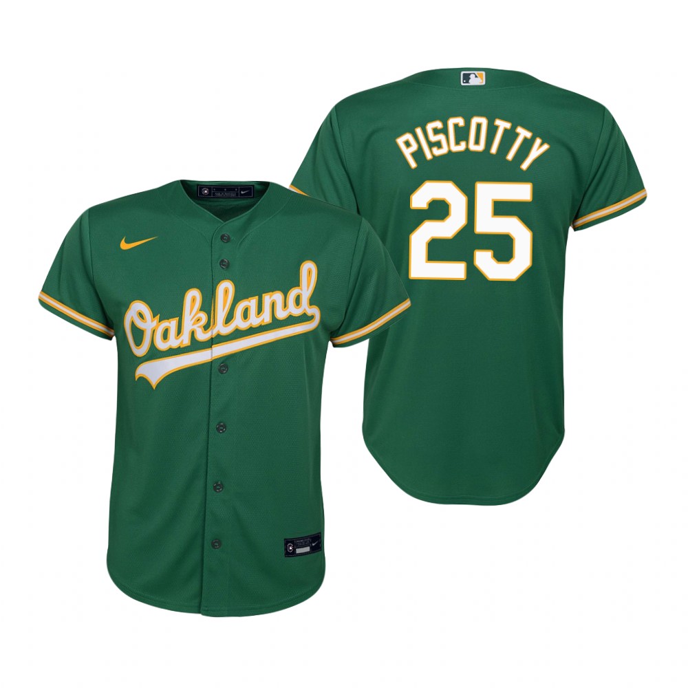 Youth Oakland Athletics #25 Stephen Piscotty Nike Kelly Green Alternate Jersey
