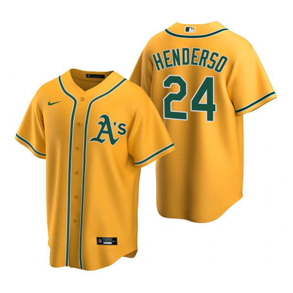 Youth akland Athletics Retired Player #24 Rickey Henderson Nike Gold Alternate Jersey Youth akland Athletics Retired Player #24 Rickey Henderson Nike Gold Alternate Jersey
